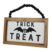 Wooden Hanging 8 Inch Sign - Trick or Treat