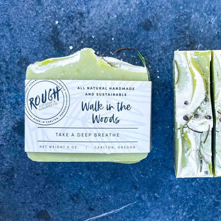 Handmade Rough Cut Soap Bars - Earthy + Bold Scents