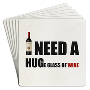 Bar Coaster | I need a HUGe glass of wine by Homeportonline