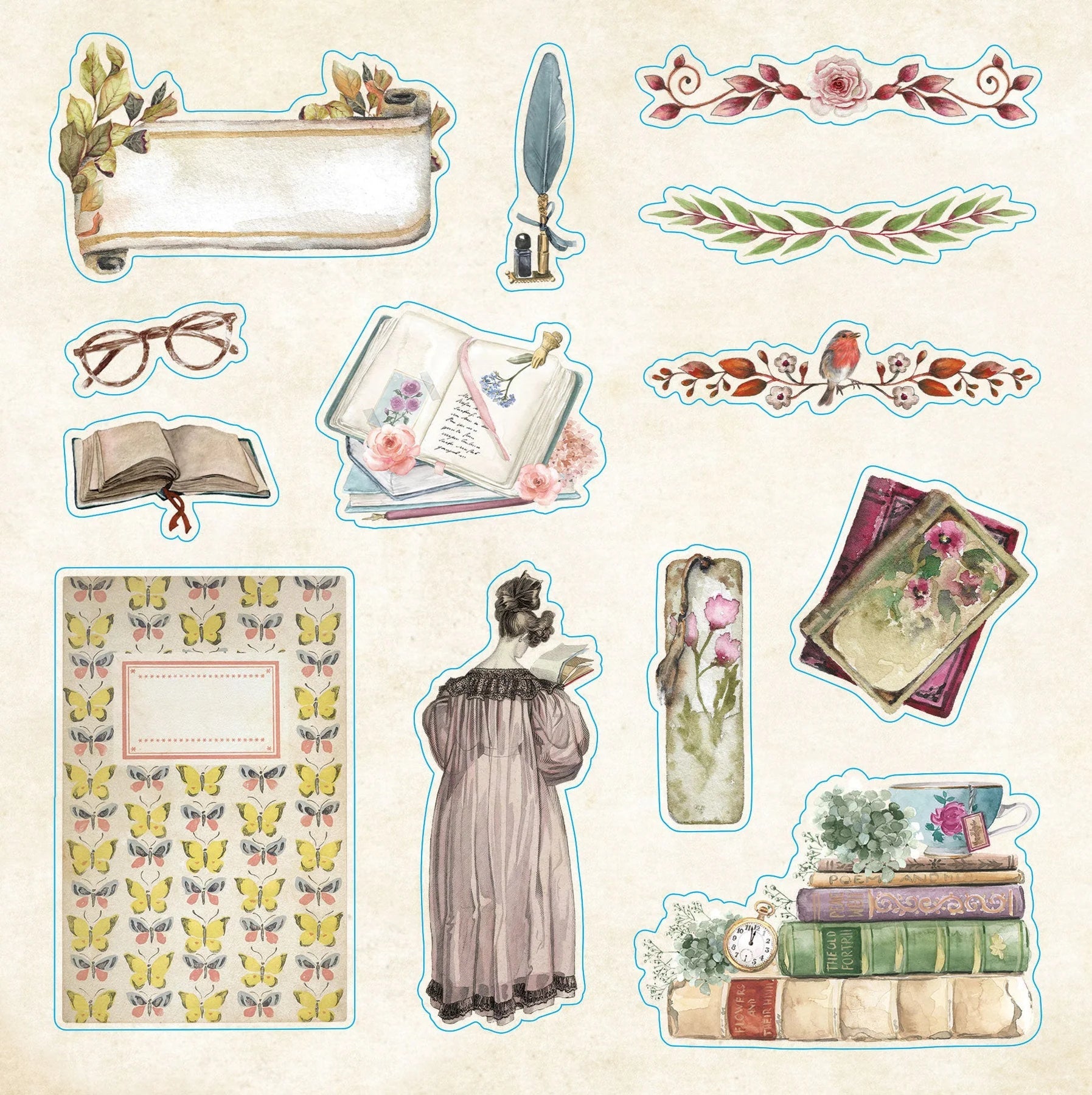 Sticker Book Bibliophilia Ephemera by Homeportonline