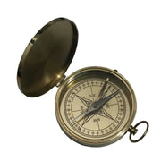 3" Flip-Top Solid Polished Brass Pocket Compass