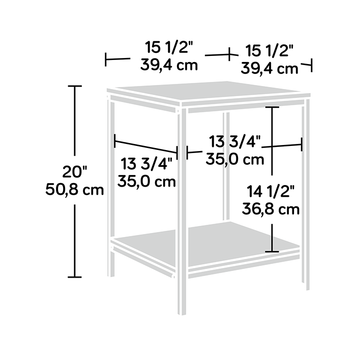 North Avenue Side Table Smoked Oak Finish by Homeportonline