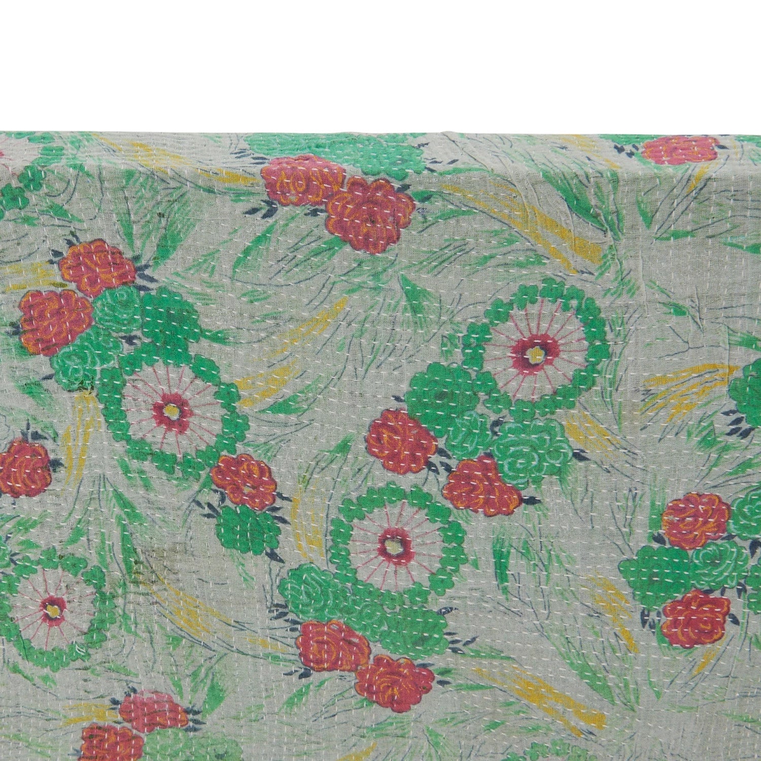Wall Décor Bengali Rali Quilt Found Cotton & MDF Unique Patterns (Each One Will Vary) by Homeportonline