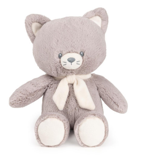 Plush Sustainable Kitten "Peppercorn" Gray 13" by Homeportonline