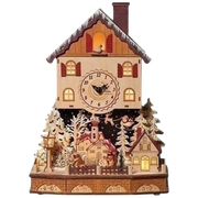 Wood Works Lighted Alpine Table Clock