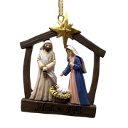Silent Night Nativity Ornament
