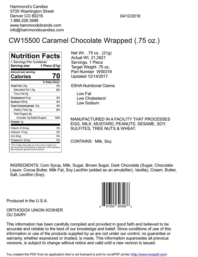 Handmade Natural Chocolate Caramel