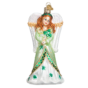 Irish Angel Glass Blown Ornament