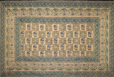 Tapestry Full Size Elephant Batik Green by Homeportonline