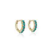 Elena Turquoise Huggies by elliparr