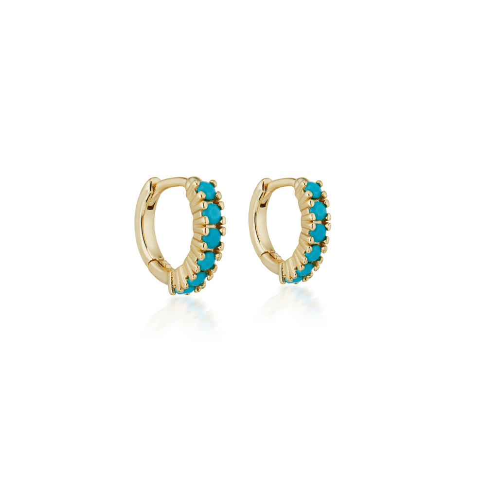 Elena Turquoise Huggies by elliparr