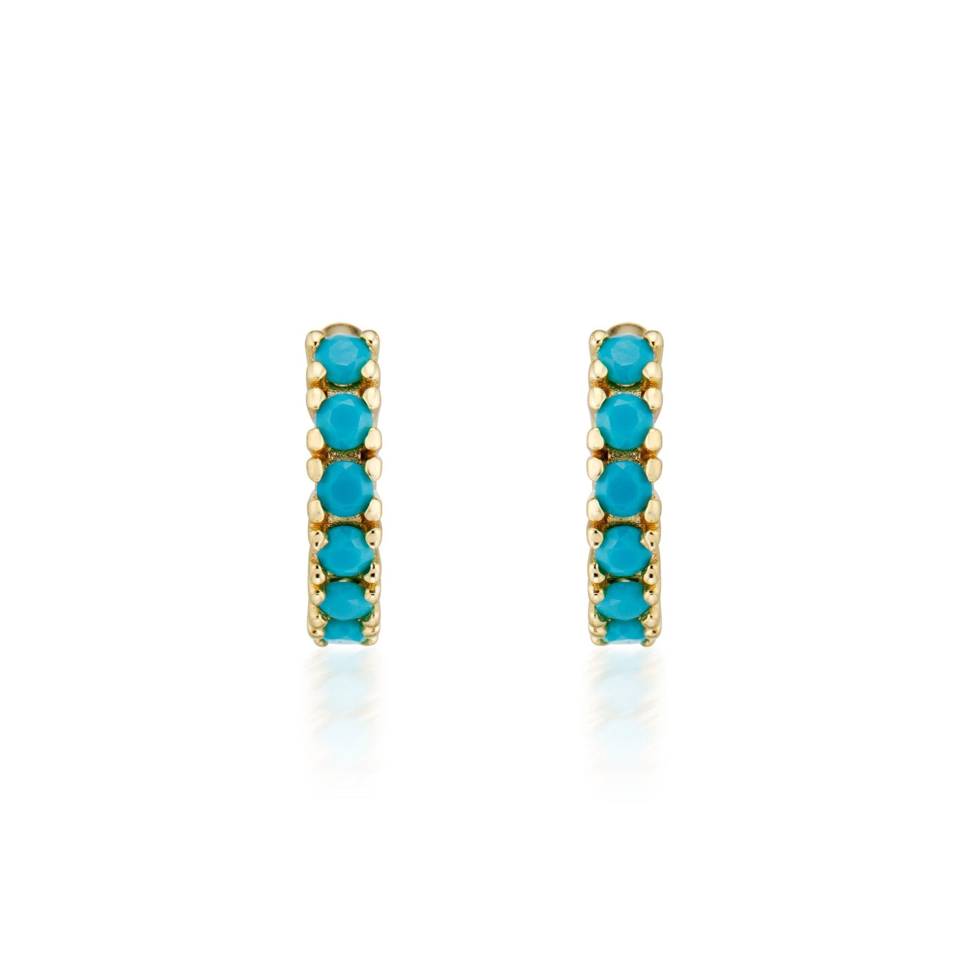 Elena Turquoise Huggies by elliparr