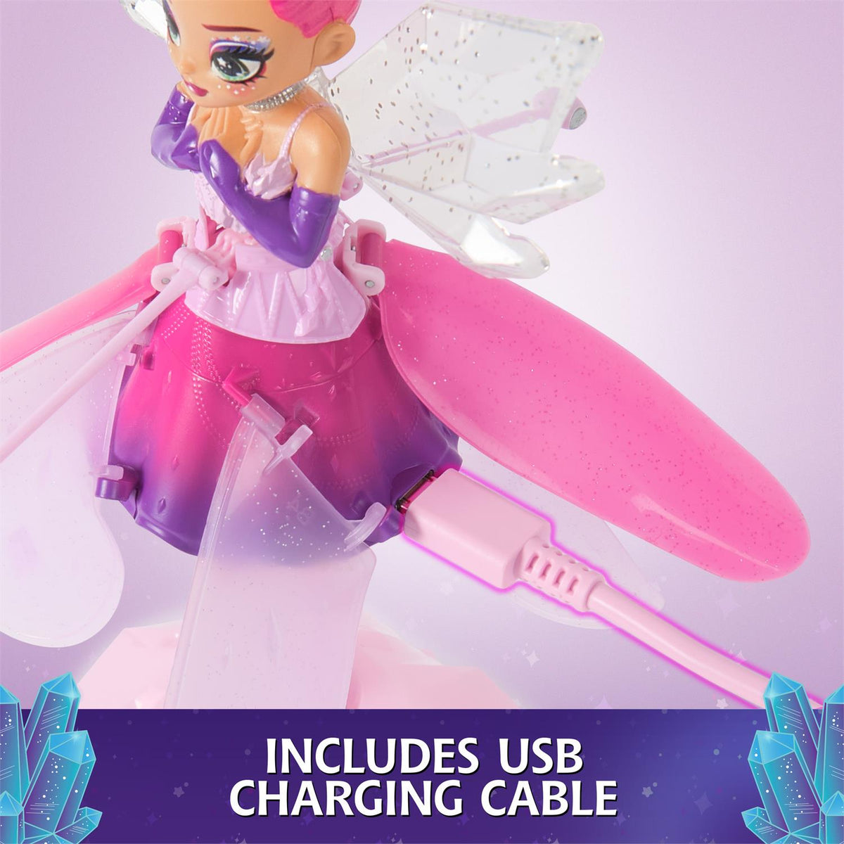 Crystal Flyers Magical  Flying Fairy With Crystal Wings