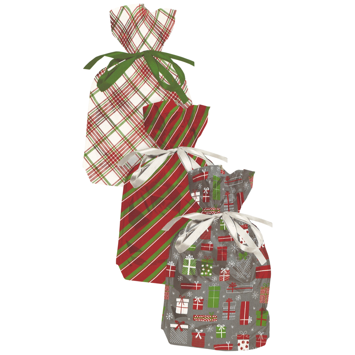 Foil Pull String Gift Bags – Set of 3