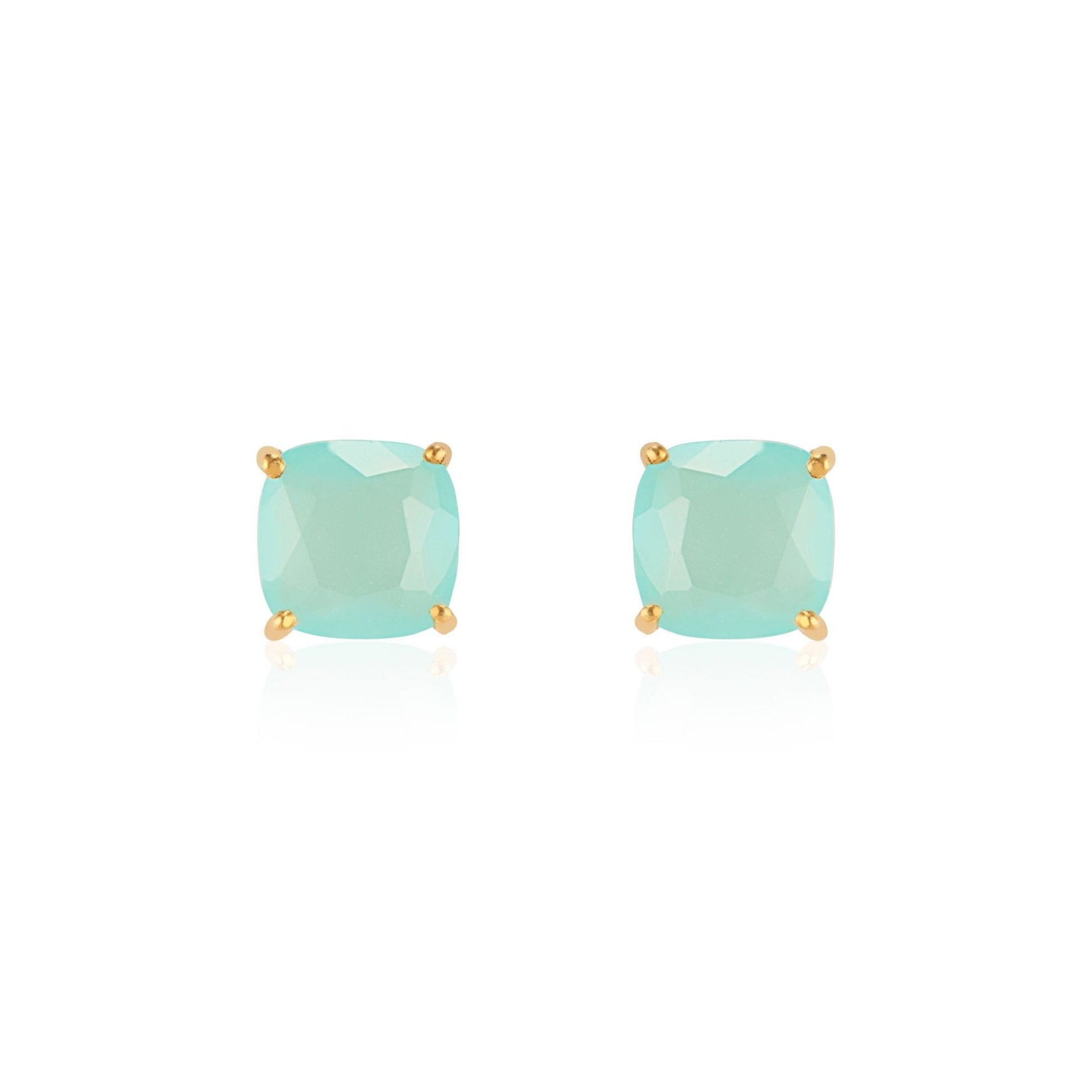 Emmy Studs | Aqua Chalcedony by elliparr