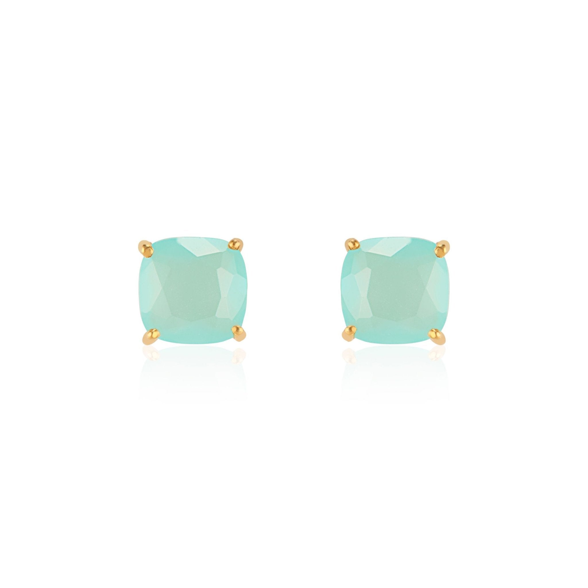 Emmy Studs | Aqua Chalcedony by elliparr