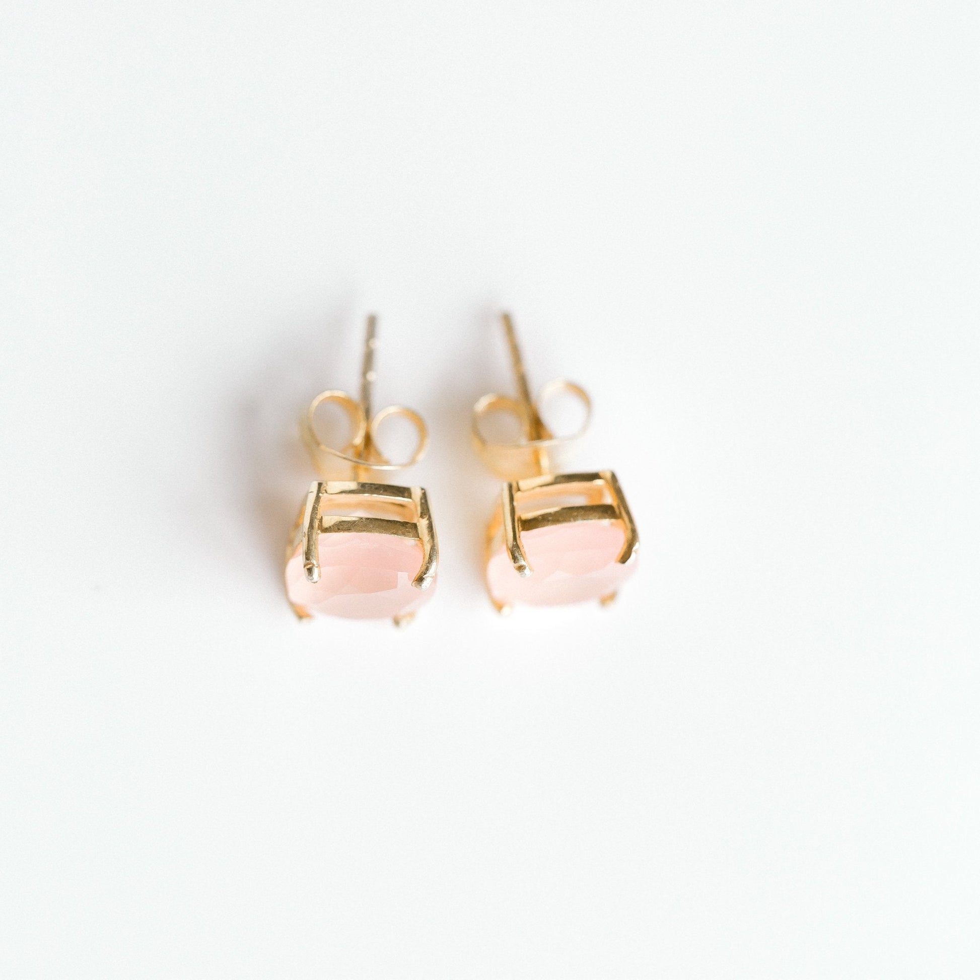 Emmy Studs | Pink Chalcedony by elliparr