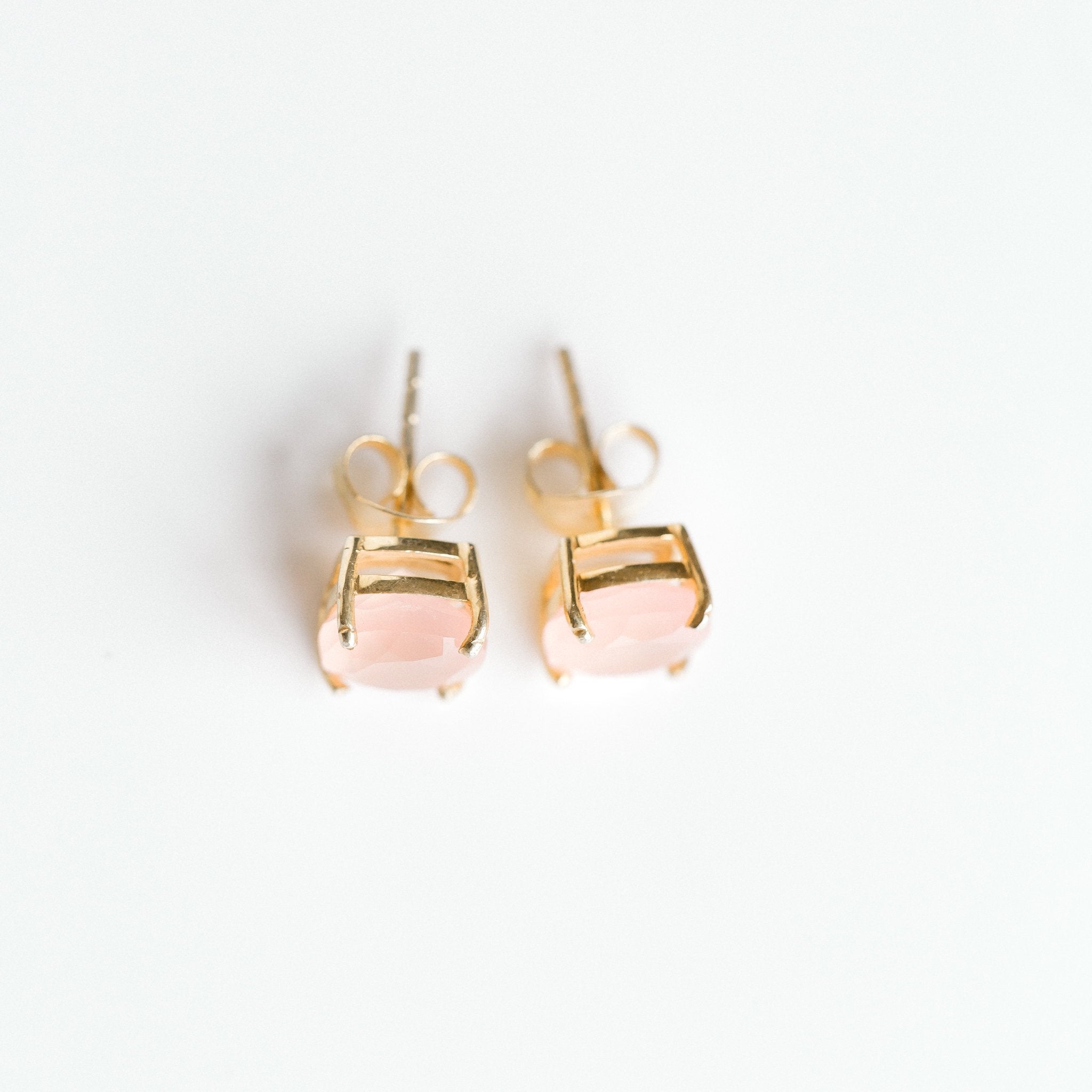 Emmy Studs | Pink Chalcedony by elliparr