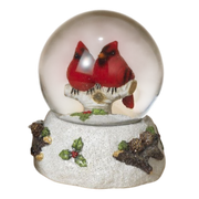 Cardinals on a Branch Water Globe - 5 Inch