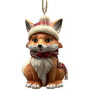 Fox With Scarf Ornament