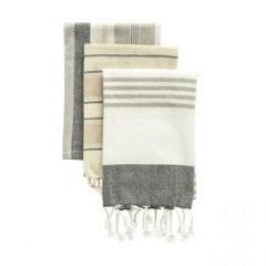 Tea Towels - Cotton Striped Set of 3 by Homeportonline