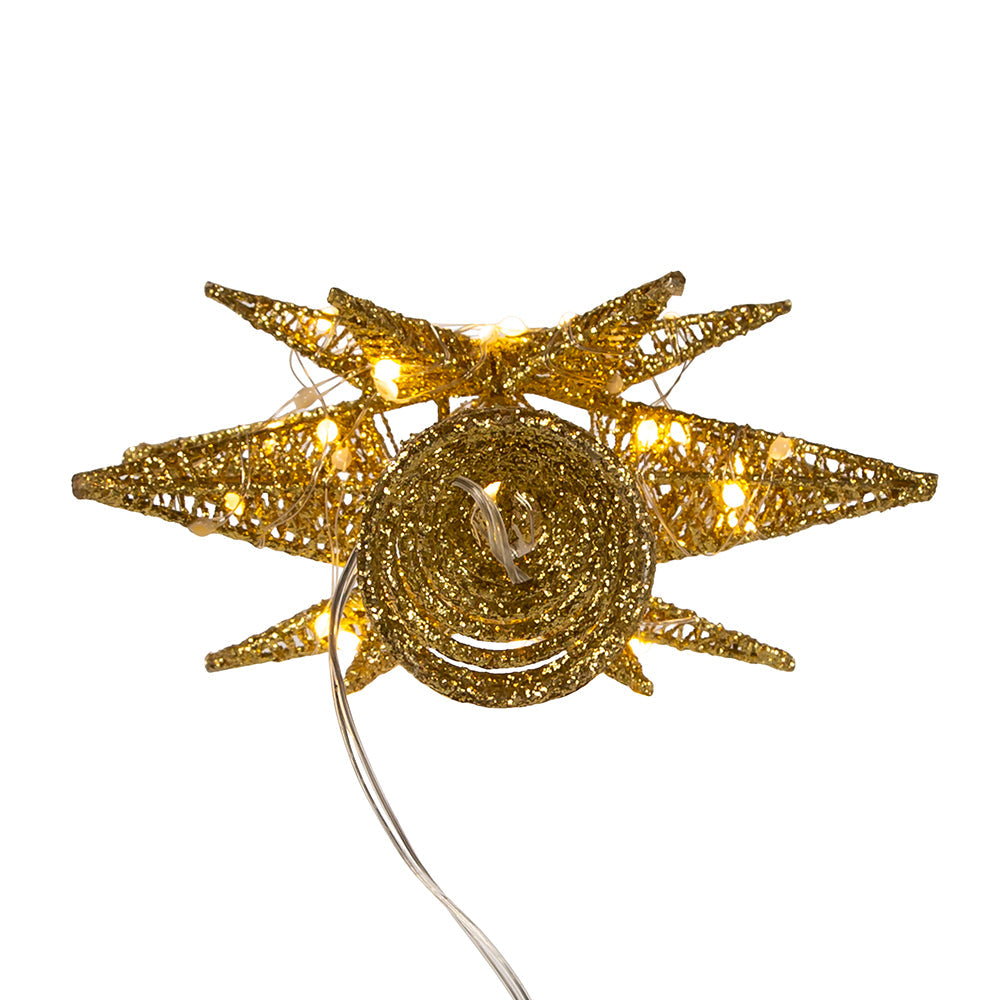 Twinkling Superbright LED Gold Starburst Treetopper