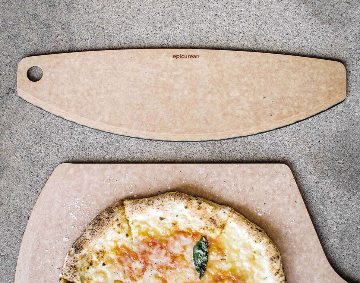 Pizza Cutter 16in Natural/Slate by Homeportonline