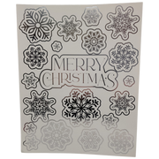 Elegant Snowflake Window Foil Cling Sheet – Minimalist Line-Art Design