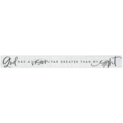 16 inch Shelf Sitter Sign - God Has A Vision