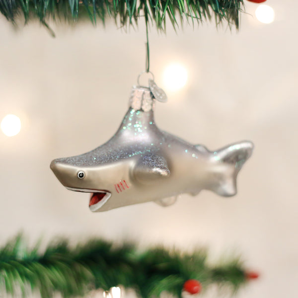 Shark Glass  Ornament