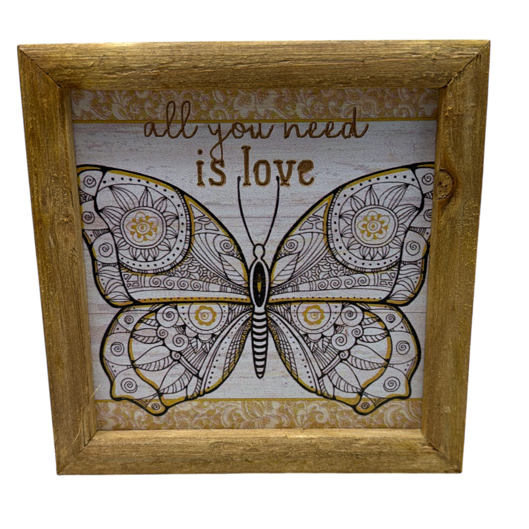 All You Need Is Love - Butterfly Wall Plaque