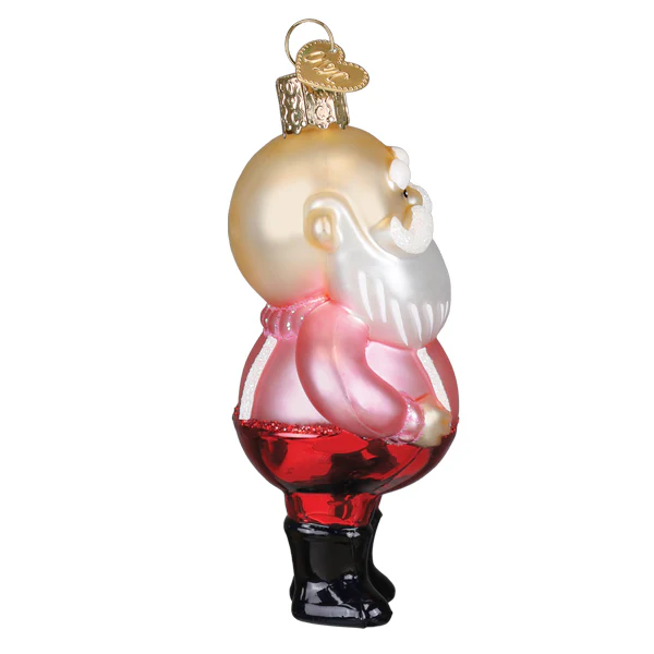 Santa In Suspenders Ornament
