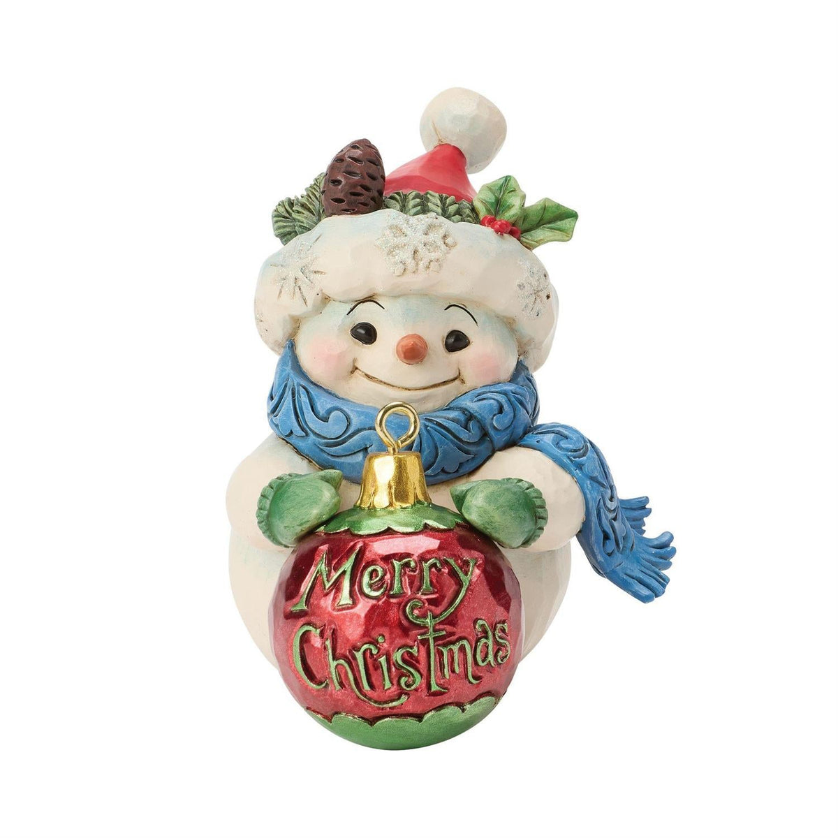 Snowman Ball Ornament Mini Figurine