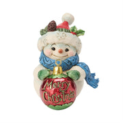Snowman Ball Ornament Mini Figurine