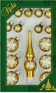 Christmas by Krebs Mini Trimsets with Topper - Gold