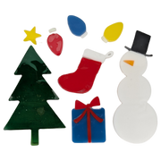 Holiday Window Gel Clings – Classic Winter Icons Set (7 Pieces)