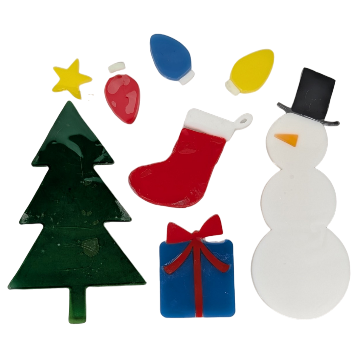 Holiday Window Gel Clings – Classic Winter Icons Set (7 Pieces)