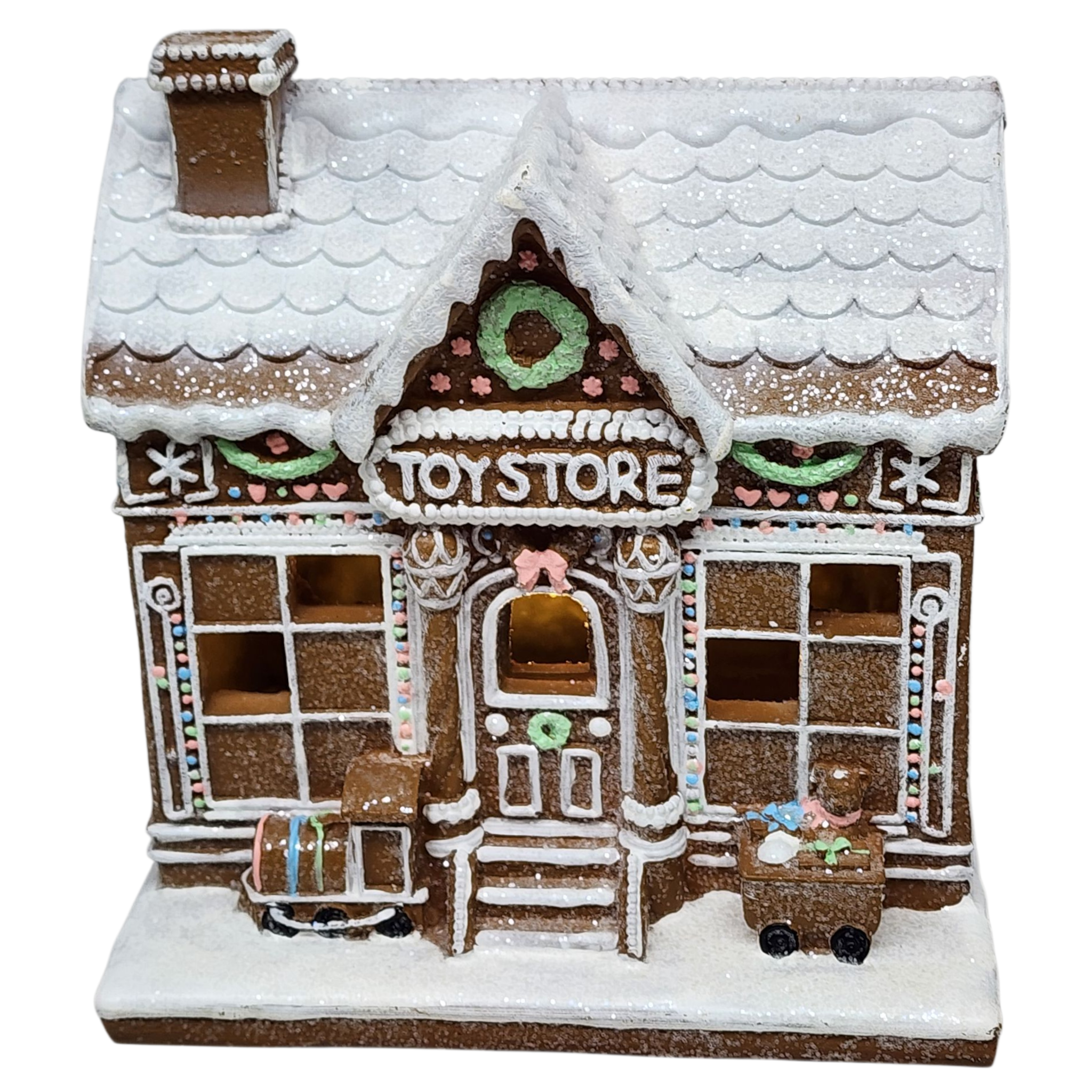 Magical Gingerbread Toy Store Light-Up House