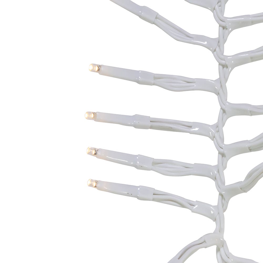 3000-Light Warm White LED White Wire Cluster Garland