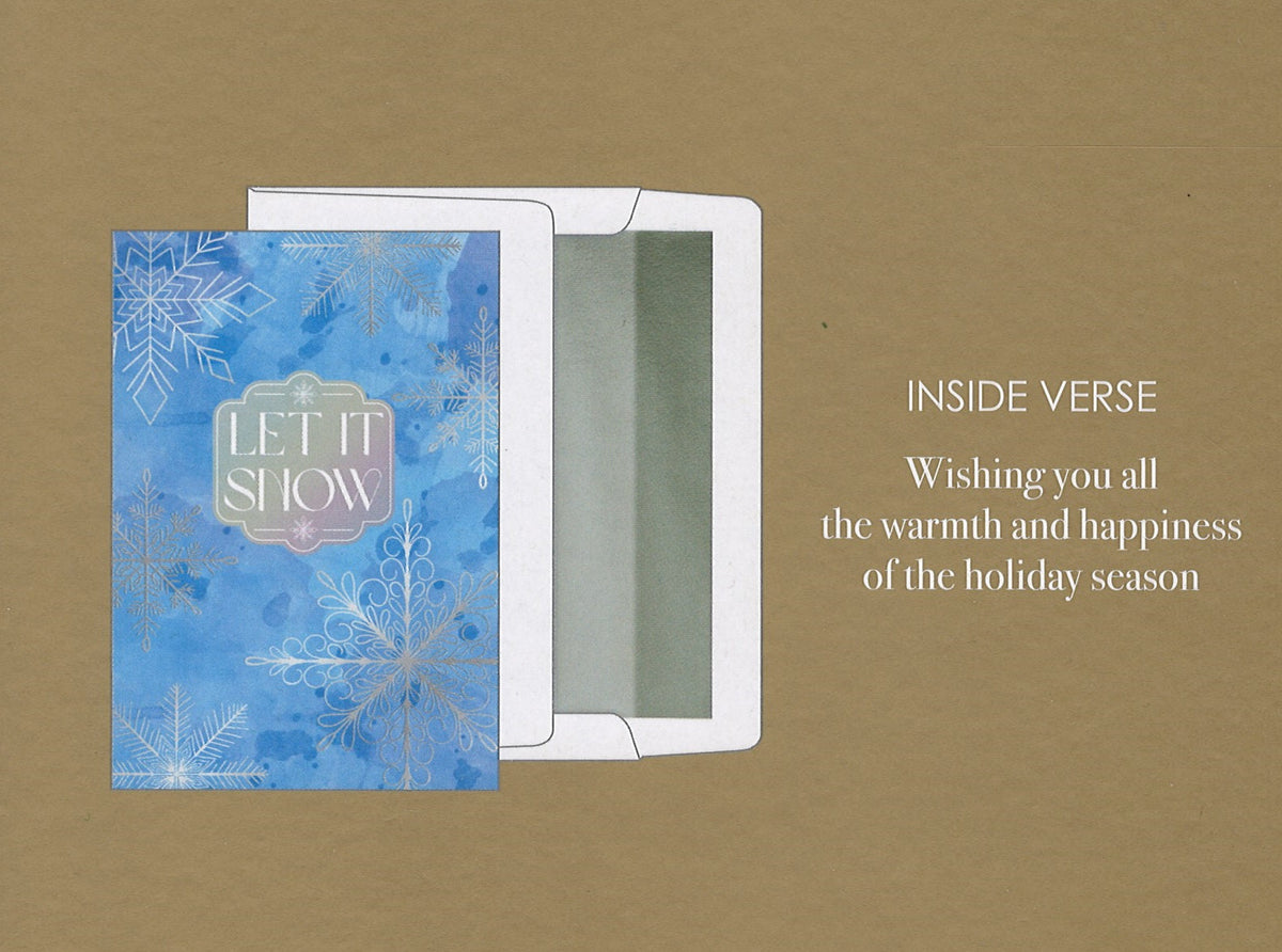 Foil Accented Embossed Cards (Let It Snow with Snowflakes)