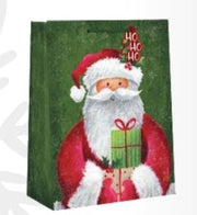 Country Christmas Gift Bag - Large - Santa Ho Ho Ho