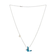 Happiness Bluebird Necklace - Silver-tone Chain