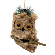 Brown Holiday Owl Ornament