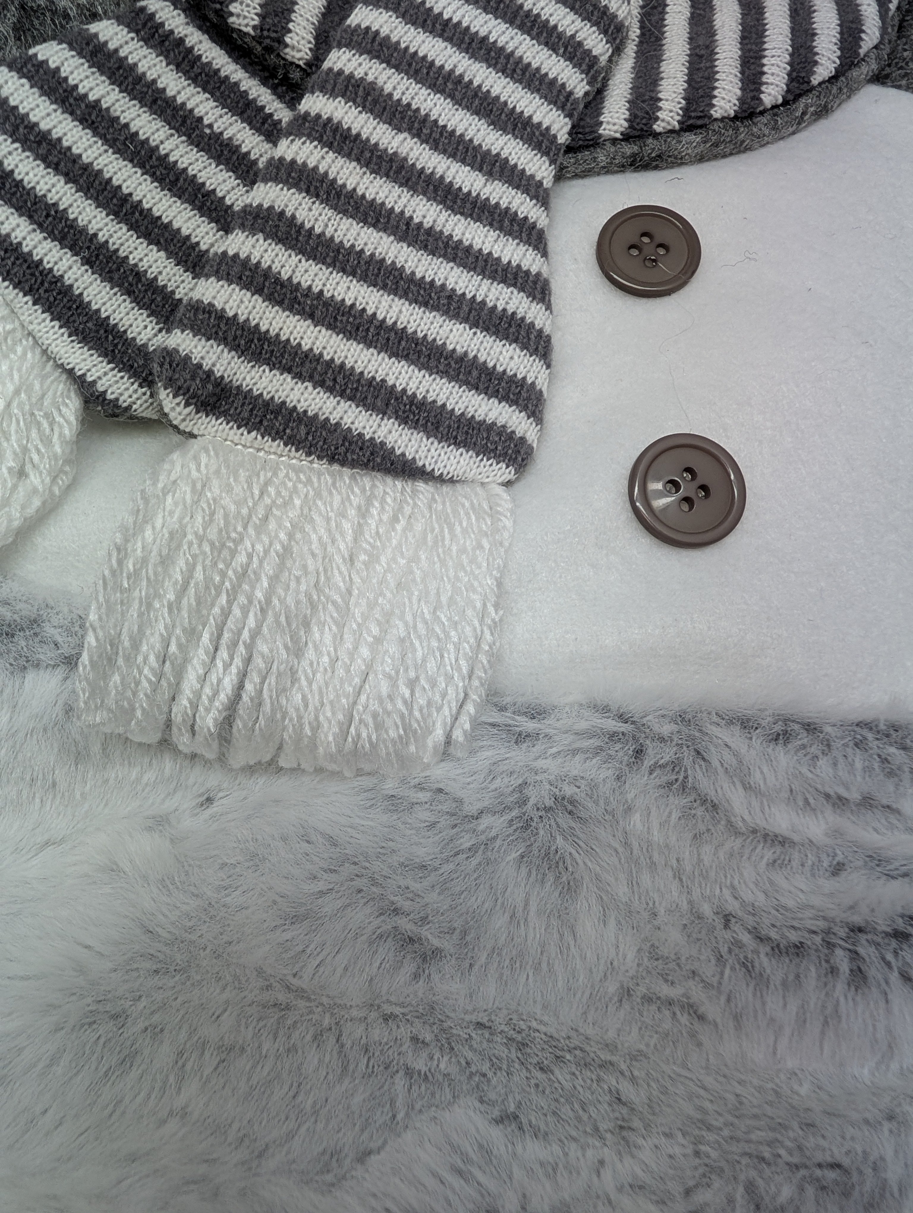 Grey Fabric Snowman Tree Skirt - 48 Inch