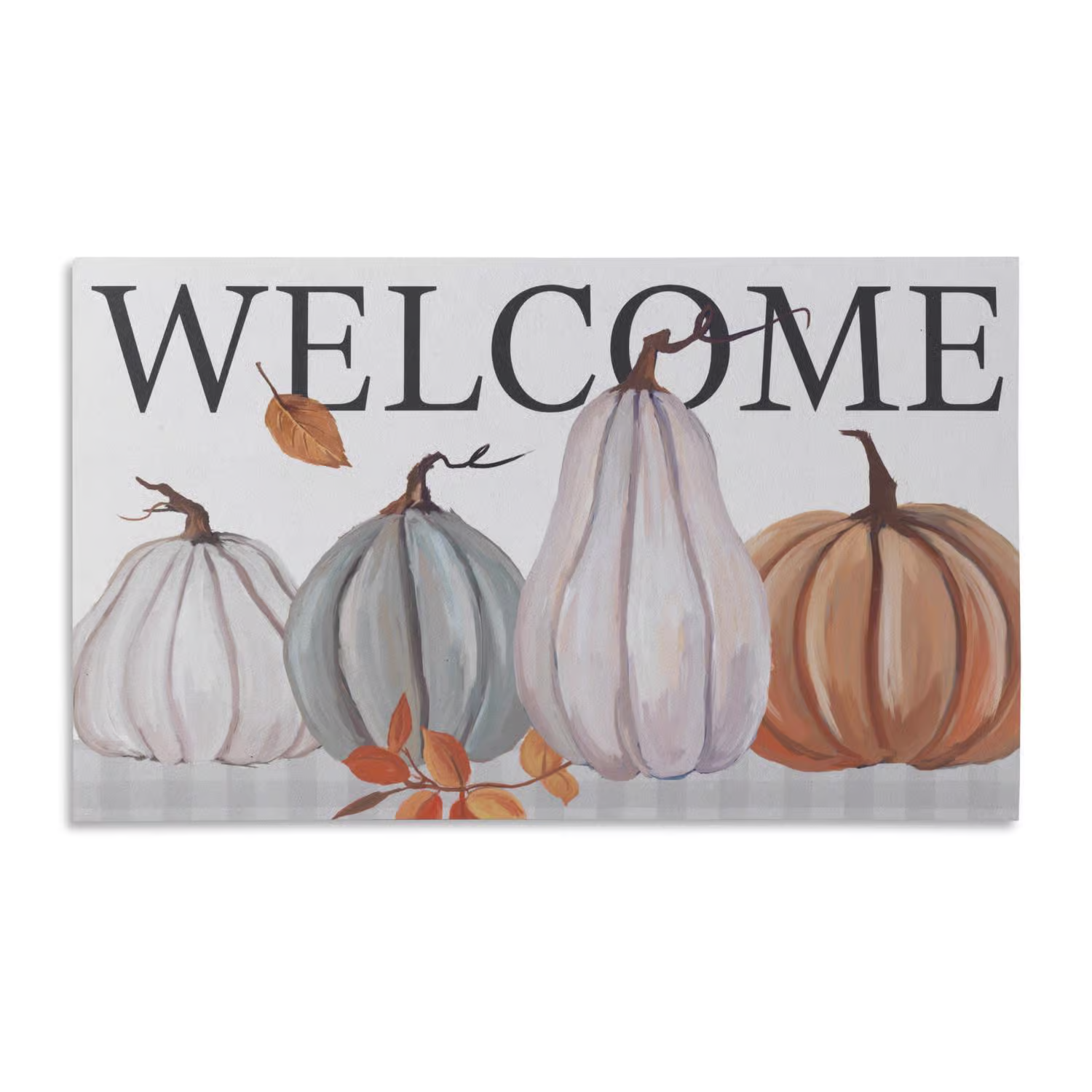 Pastel Pumpkin Patch "Welcome" Mat
