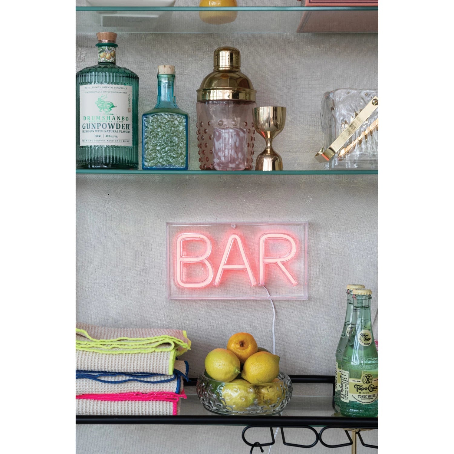 Neon LED Light "Bar" Red 5"h by Homeportonline