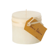 Melon White Timber  Pillar Candle - 3  x 3.25