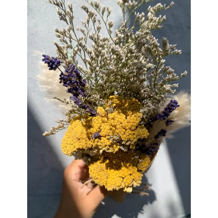 Dried Flowers Burlap Bouquet