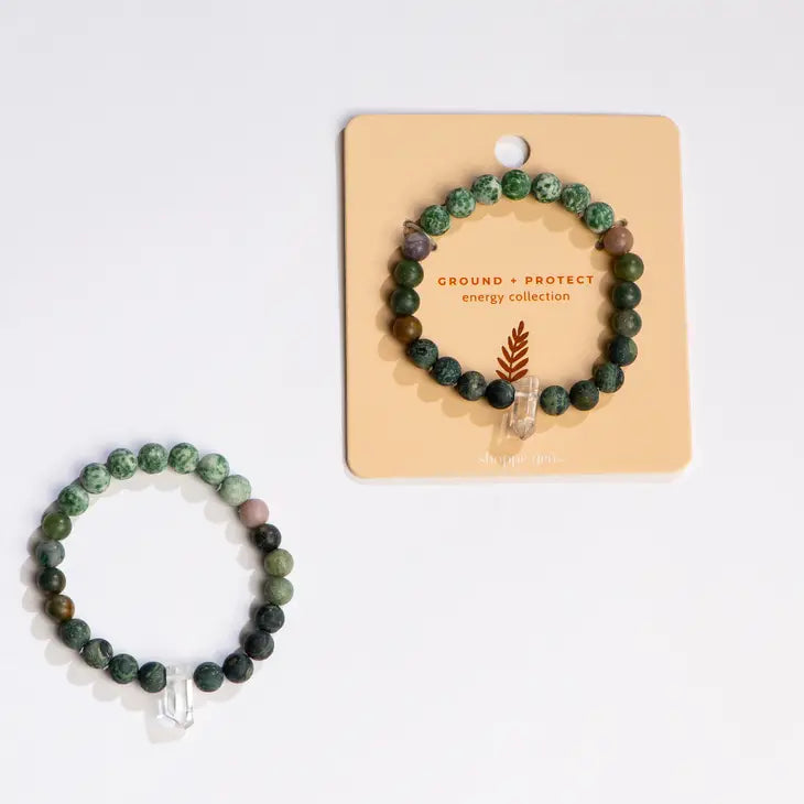 Ground + Protect Crystal Bead Bracelet