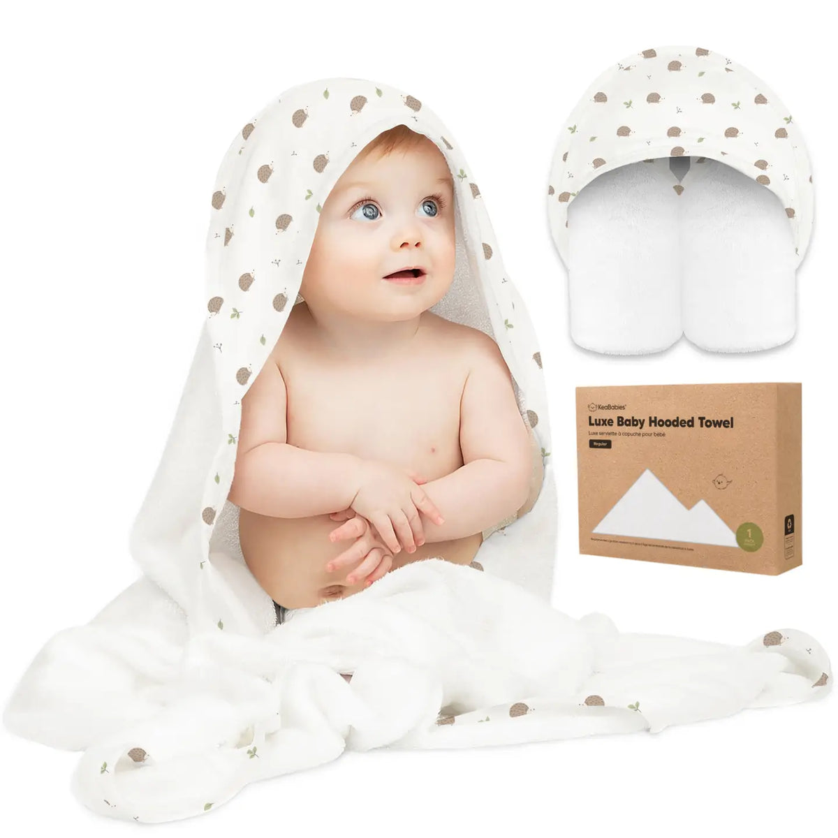 KeaBabies Luxe Baby Hooded Towel